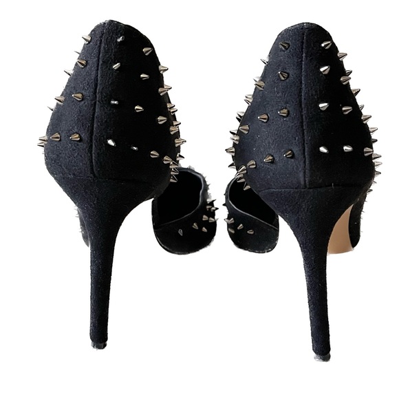 STEVE MADDEN Black Suede Studded Stiletto Pumps Size 7 - Picture 3 of 12